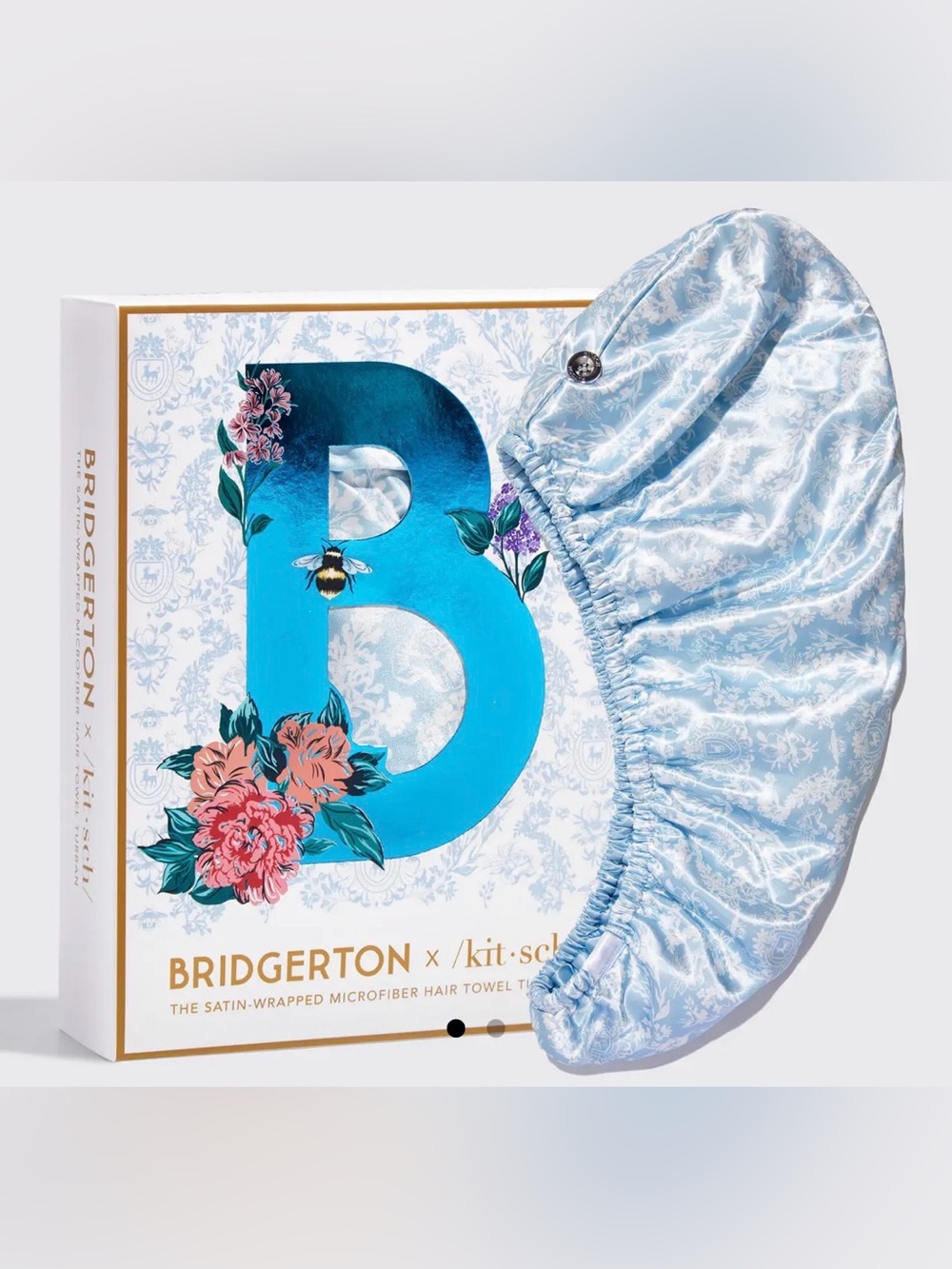 Kitsch x Bridgerton Toile Satin Hair Wrap